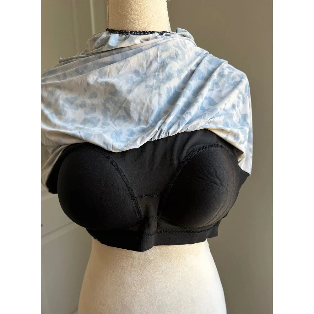 Swimsuits For All Leopard Print Brown Animal Print Bra Tapered Hem Swim Top 18